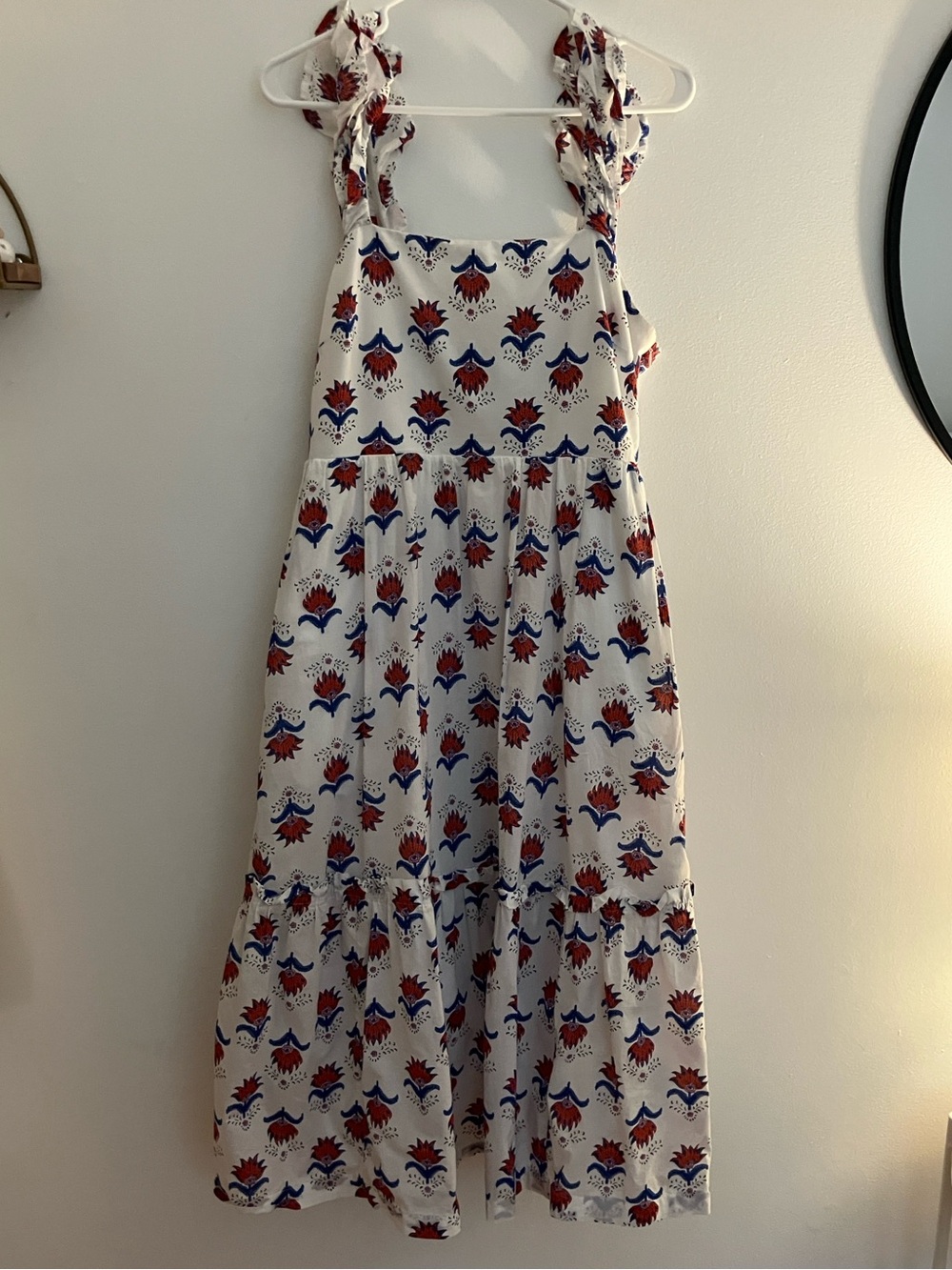 J. Crew Factory White Floral Print Dress